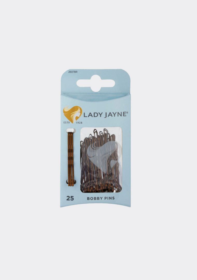 Lady Jayne Bobby Pins 4.5cm - Brown